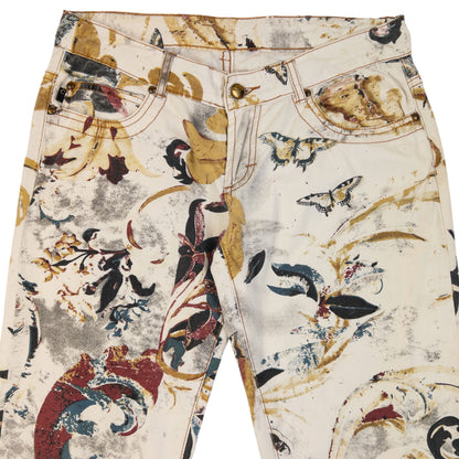 Vintage 2007 Roberto Cavalli Print Pattern Trousers Womens Size W31