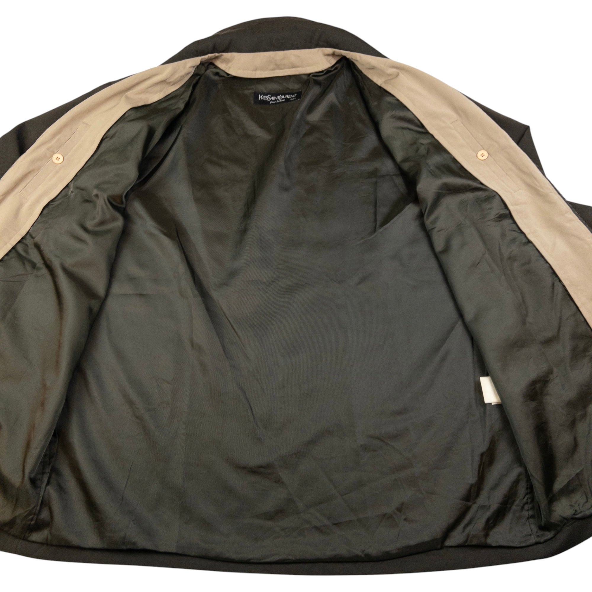 Vintage YSL Yves Saint Laurent Zip Up Jacket Size XL
