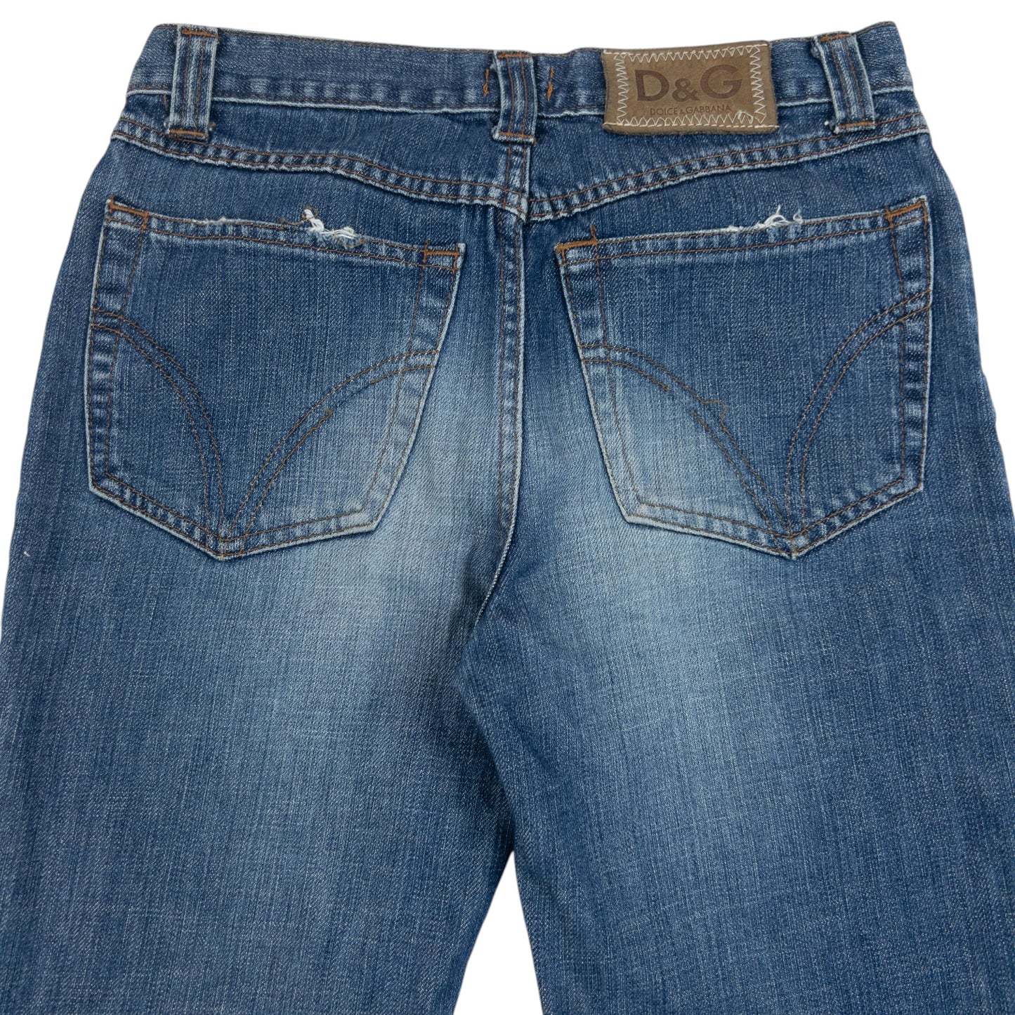 Vintage 2000s Dolce & Gabbana Distressed Denim Jeans Womens Size W26