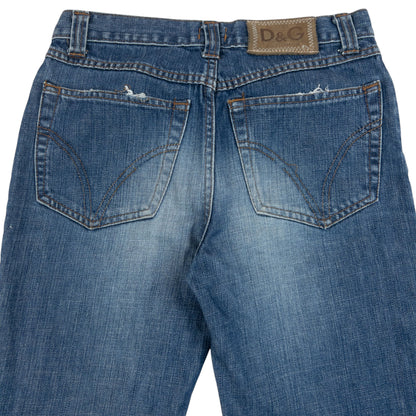 Vintage 2000s Dolce & Gabbana Distressed Denim Jeans Womens Size W26