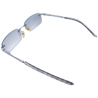 Vintage Burberry Nova Check Rimless Sunglasses
