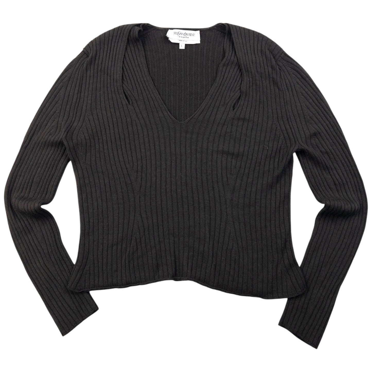 Vintage 2000s YSL Yves Saint Laurent By Tom Ford Cropped Jumper Womens Size L
