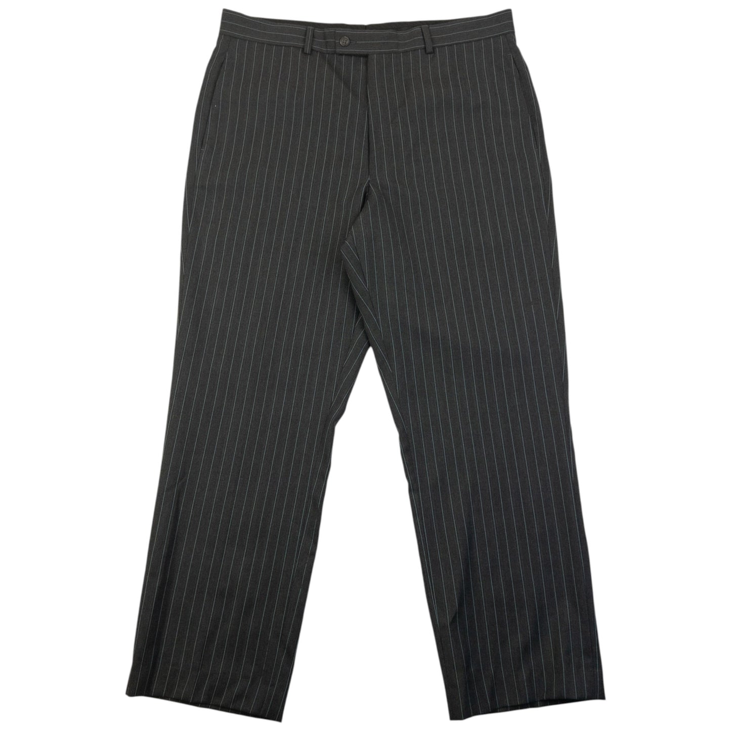 Vintage 90s YSL Yves Saint Laurent Pinstripe Jacket & Trousers Wool Suit Set Size XL