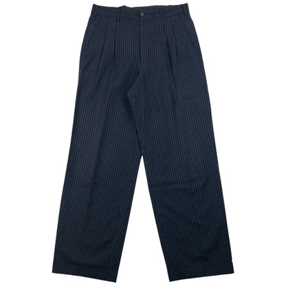 Vintage 90s Comme Des Garçons HOMME Pinstripe Pleated Trousers Size W30
