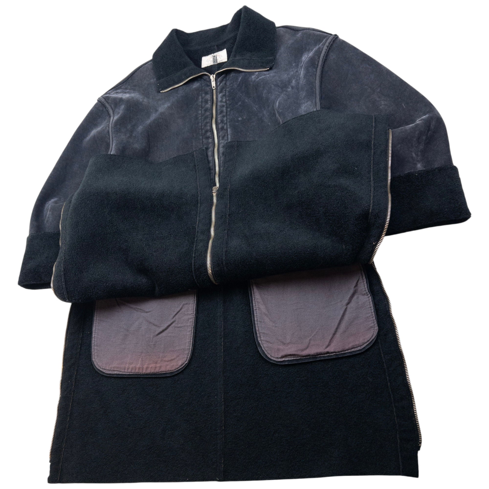 Vintage Armani Jeans Fleece Lined Velour Jacket Womens Size XL