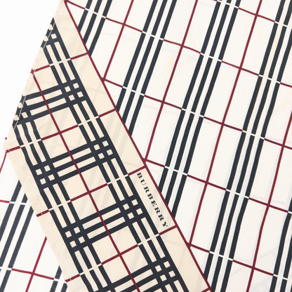 Vintage 2000s Burberry Nova Check Silk Scarf