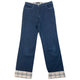 Vintage 2000s Burberry Nova Check Cuff Denim Jeans Size W27