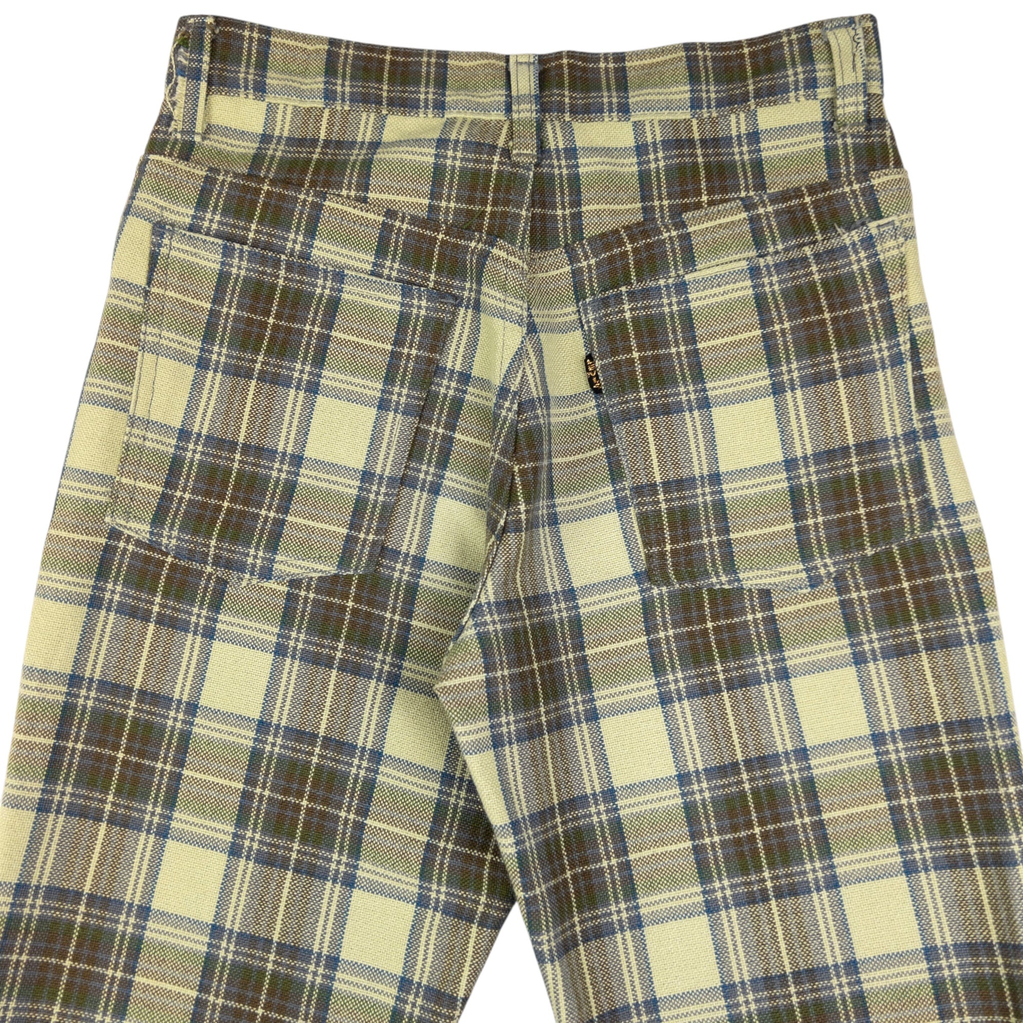 Vintage Levi's Sta Prest Big E Checkered Trousers Size W26