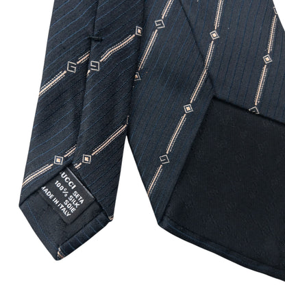 Vintage 2000s Gucci Striped Silk Tie
