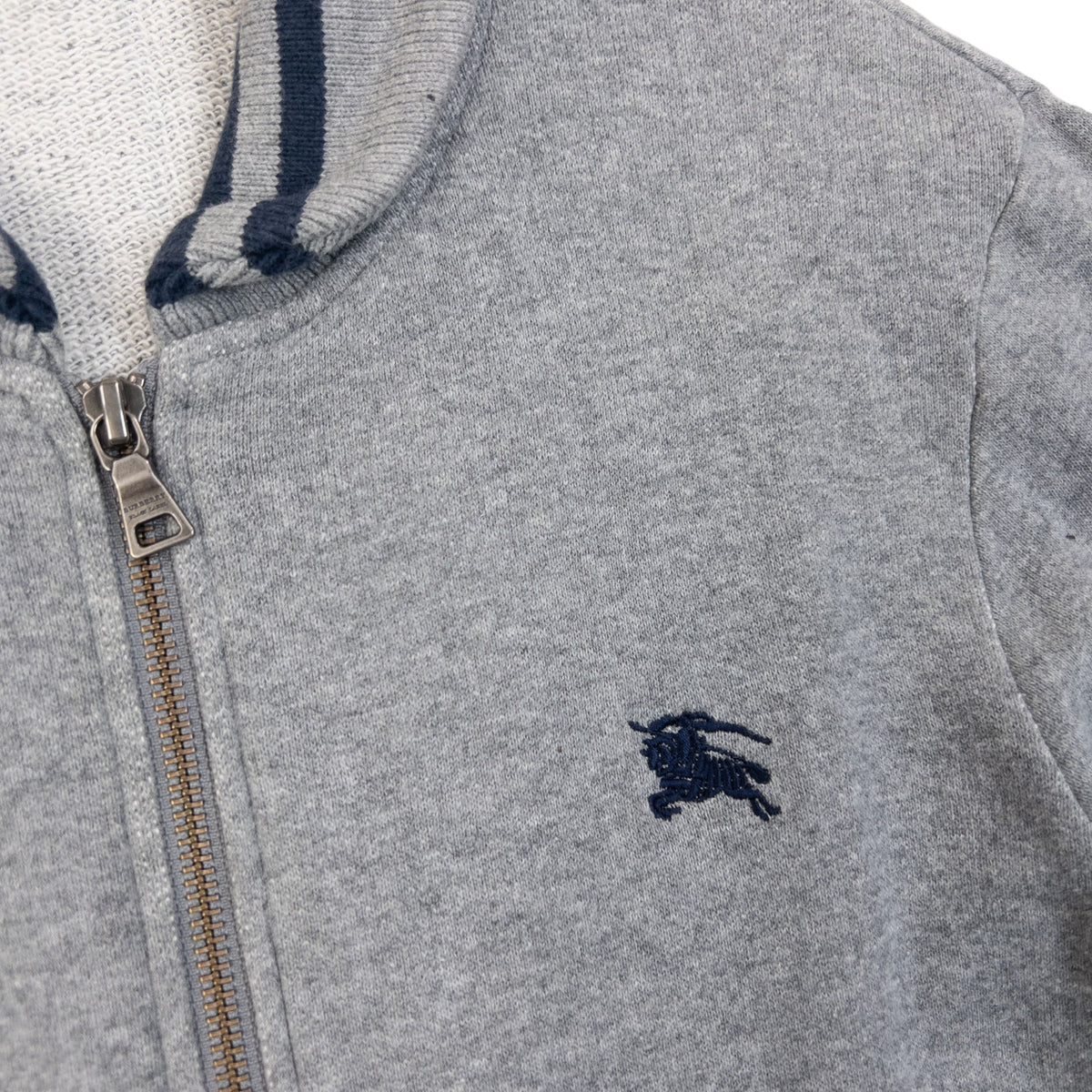Vintage 2000s Burberry Black Label Zip Up Sweatshirt in grey, photo 6