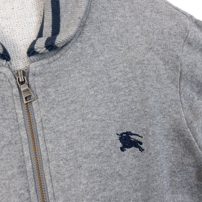 Vintage 2000s Burberry Black Label Zip Up Sweatshirt in grey, photo 6
