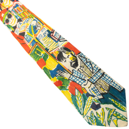 Vintage Issey Miyake Print Tie