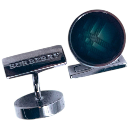 Vintage 2000s Burberry Nova Check Cuff Links