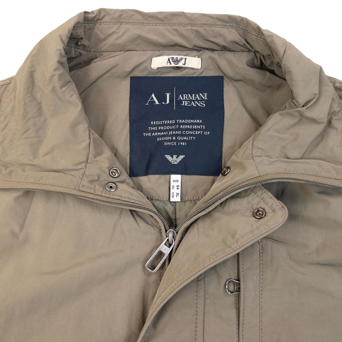 Vintage Armani Jeans Zip Up Jacket Size XL