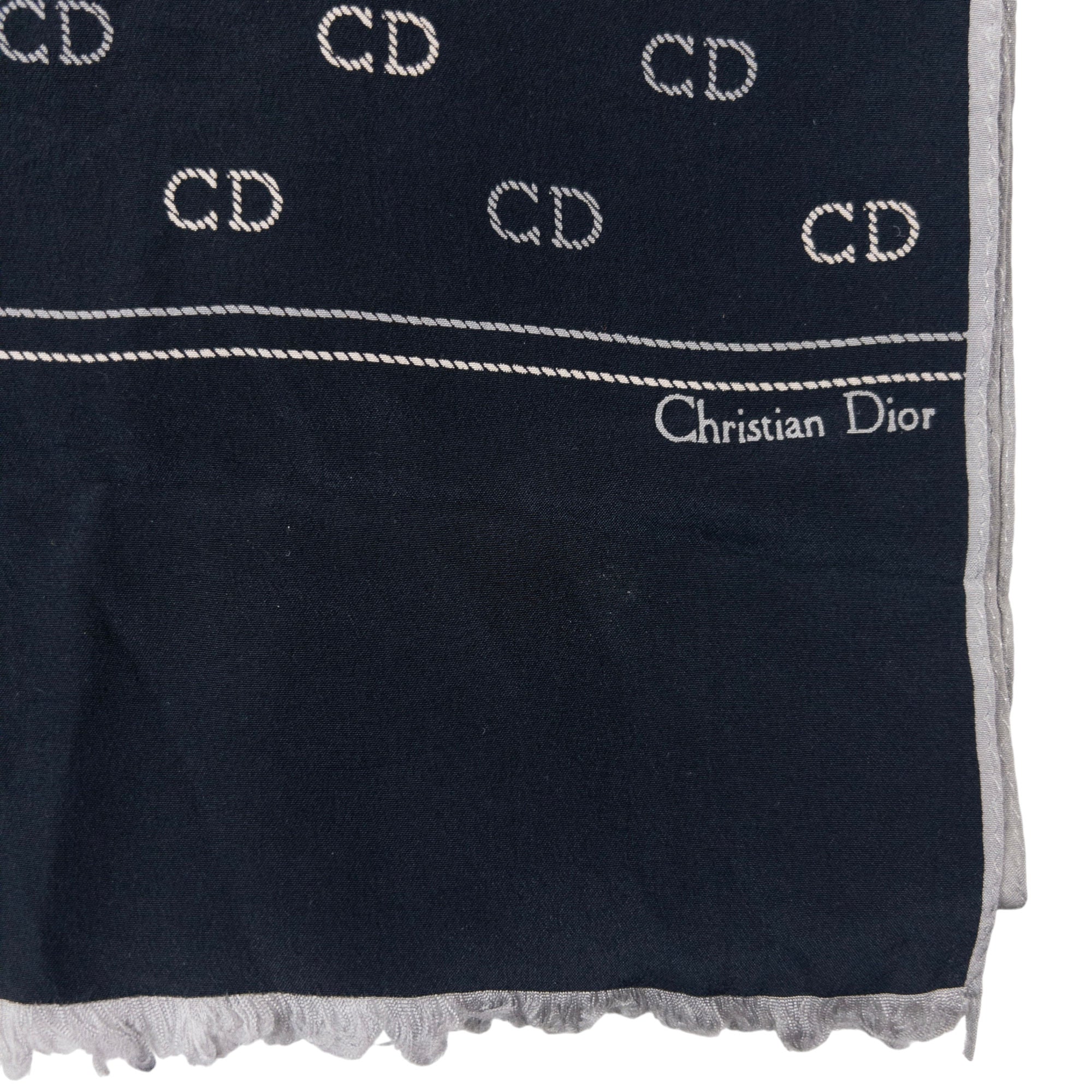 Vintage Dior Monogram Silk Scarf