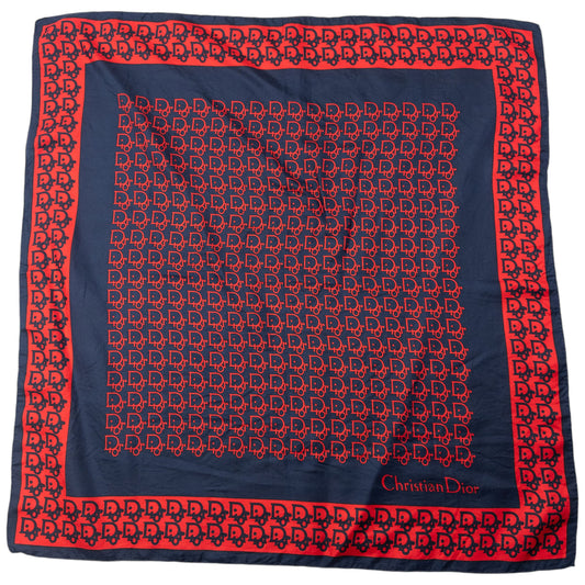Vintage 80s Dior Monogram Silk Scarf