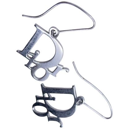 Vintage 2000s Dior Silver Logo Earrings