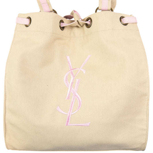 Vintage YSL Yves Saint Laurent Embroidered Tote Shoulder Bag