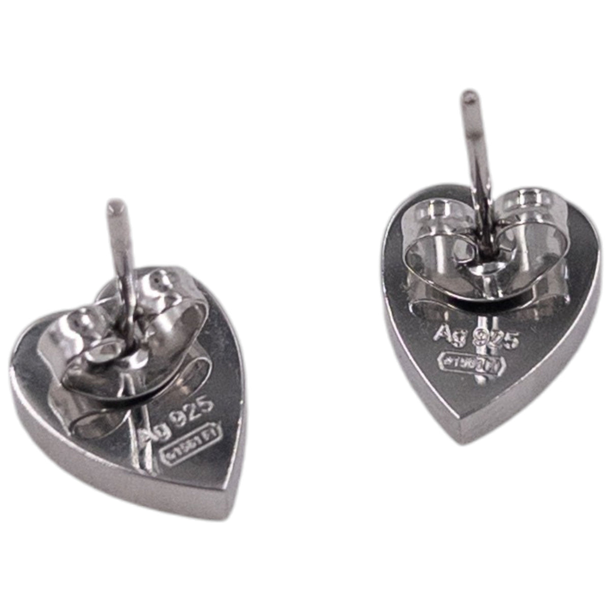 Vintage 2000s Gucci Embossed Heart Stud Earrings