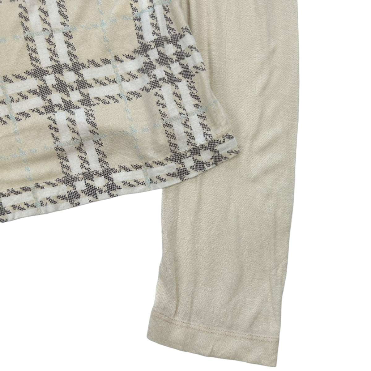 Vintage Burberry Nova Check Long Sleeve T Shirt Woman&#39;s Size L