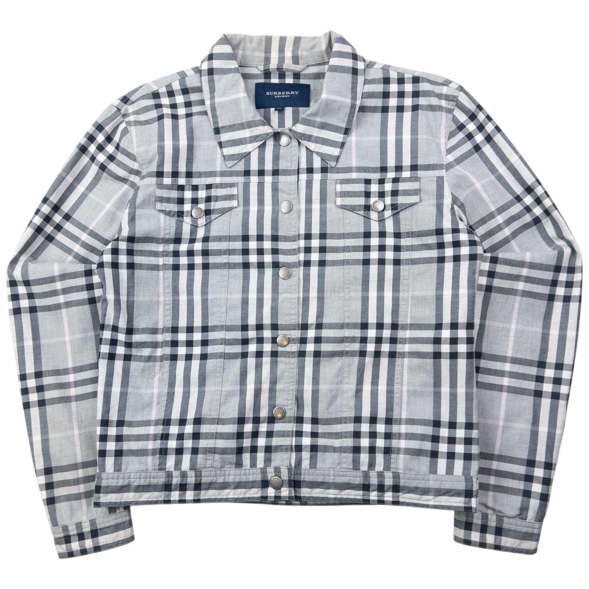 Vintage 2000s Burberry Nova Check Button Up Jacket Womens Size M