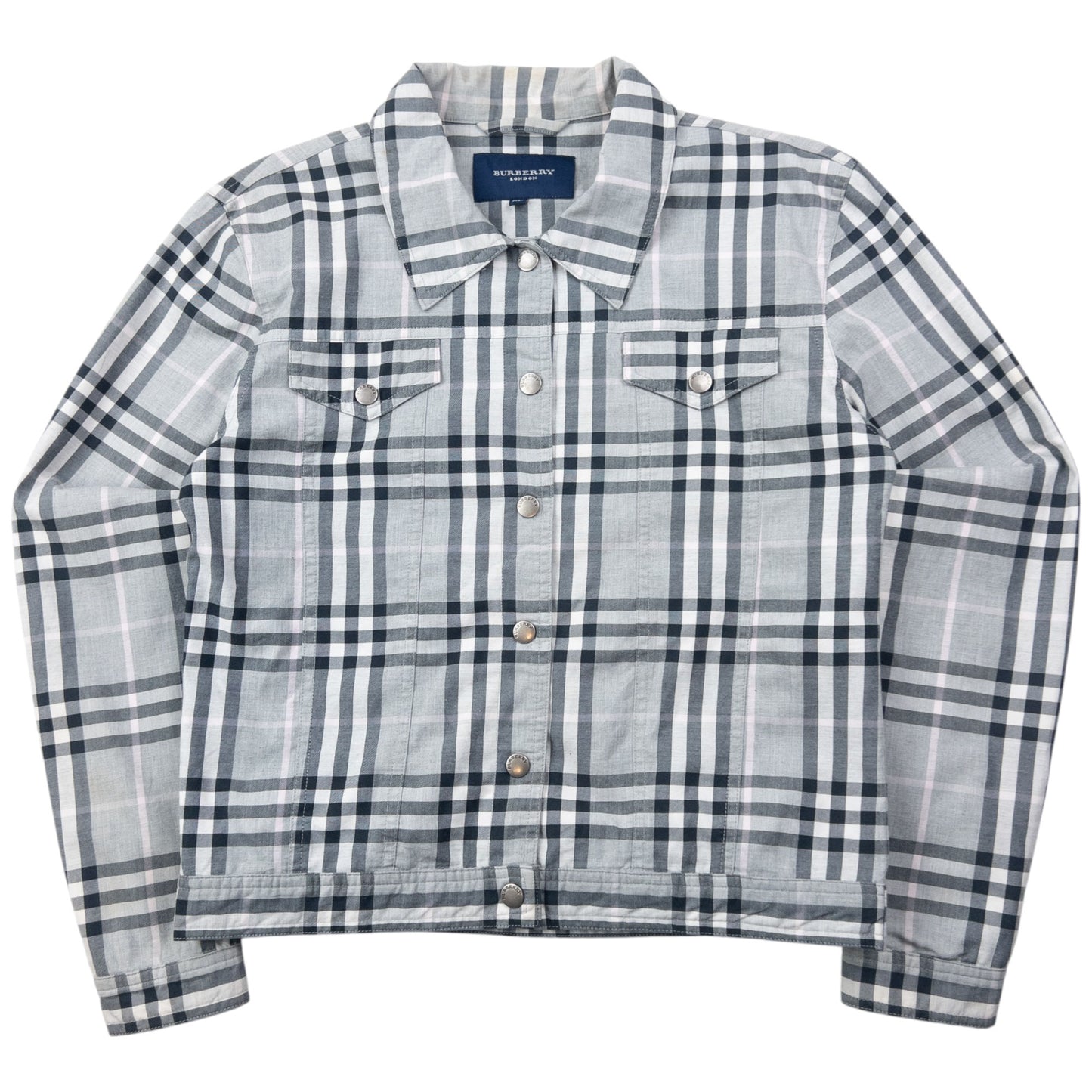 Vintage 2000s Burberry Nova Check Button Up Jacket Womens Size M