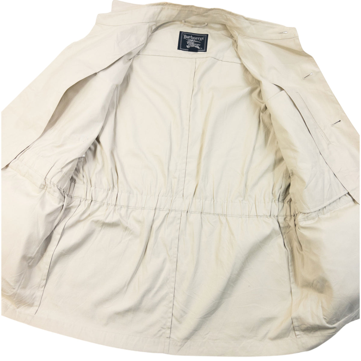 Vintage 90s Burberry Zip Up Cargo Jacket in cream, photo 4