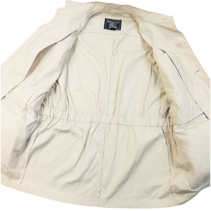 Vintage 90s Burberry Zip Up Cargo Jacket in cream, photo 4