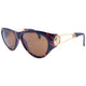 Vintage 1996 Gianni Versace Safety Pin Tortoise Shell Sunglasses
