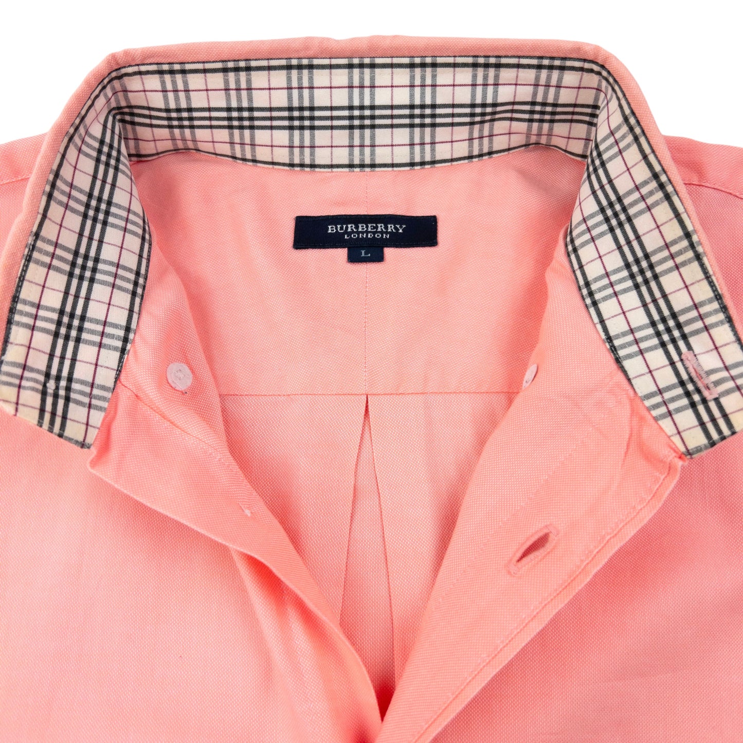Vintage 2000s Burberry Nova Check Cuff Long Sleeve Button Up Shirt Size L