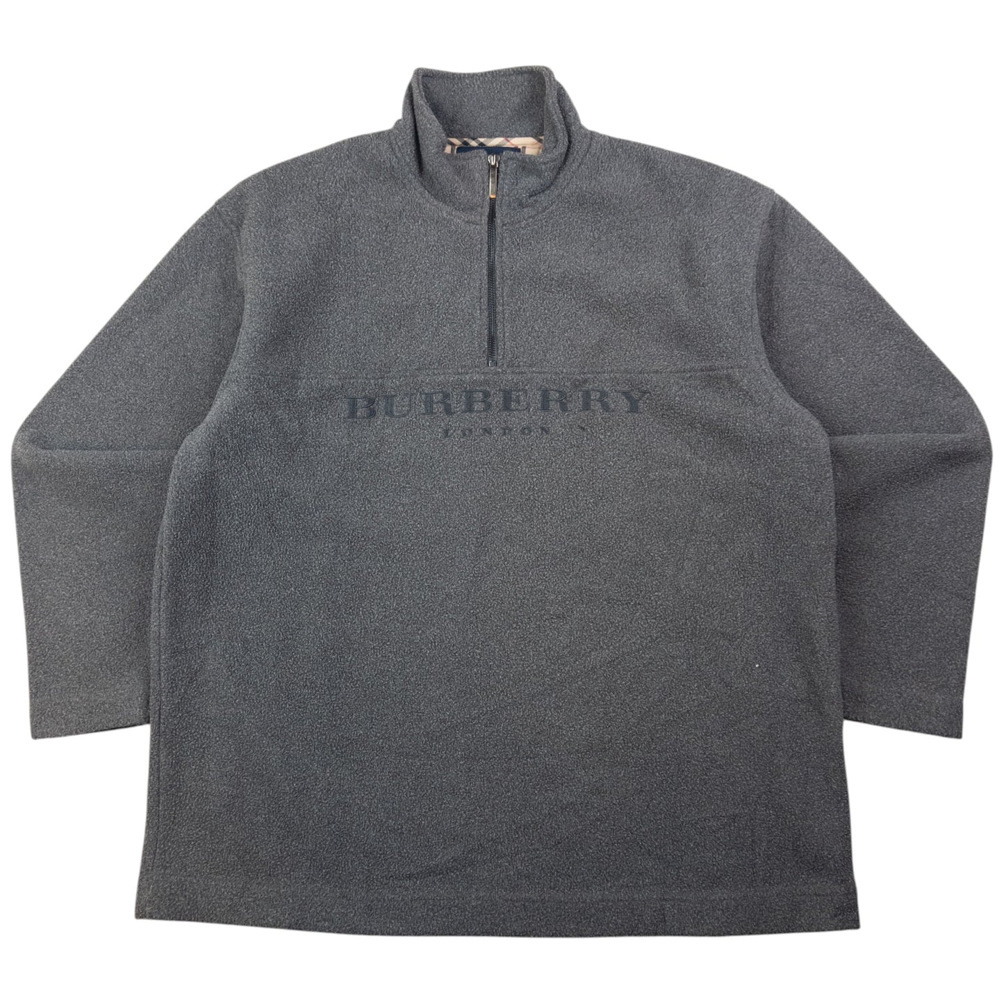 Vintage Burberry Q Zip Fleece Sweatshirt Size M