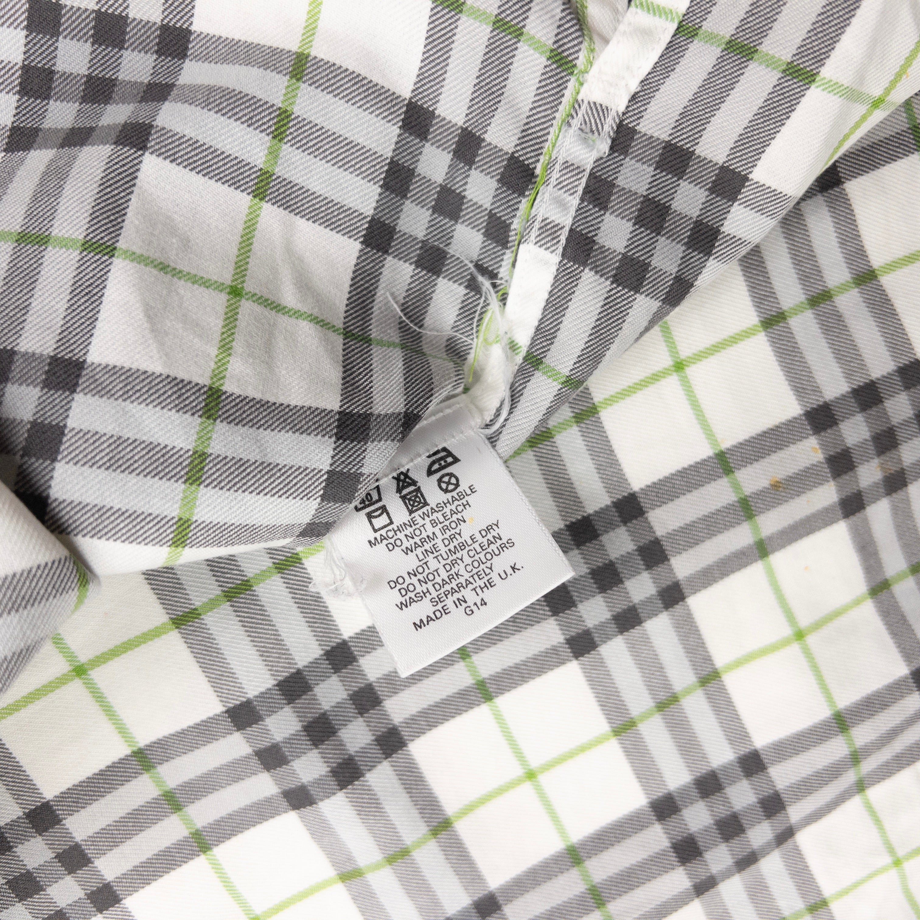 Vintage Burberry Nova Check Short Sleeve Button Up Shirt Size XL