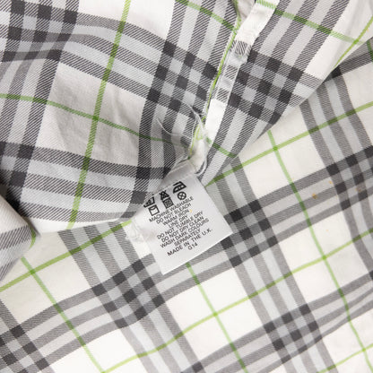 Vintage Burberry Nova Check Short Sleeve Button Up Shirt Size XL