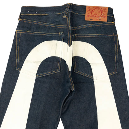 Vintage 2000s Evisu Painted Daicock Japanese Denim Jeans Size W29