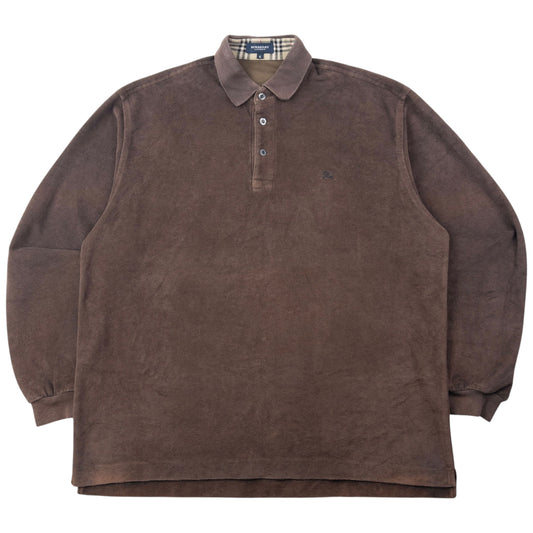 Vintage 2000s Burberry Long Sleeve Polo Jumper Size L