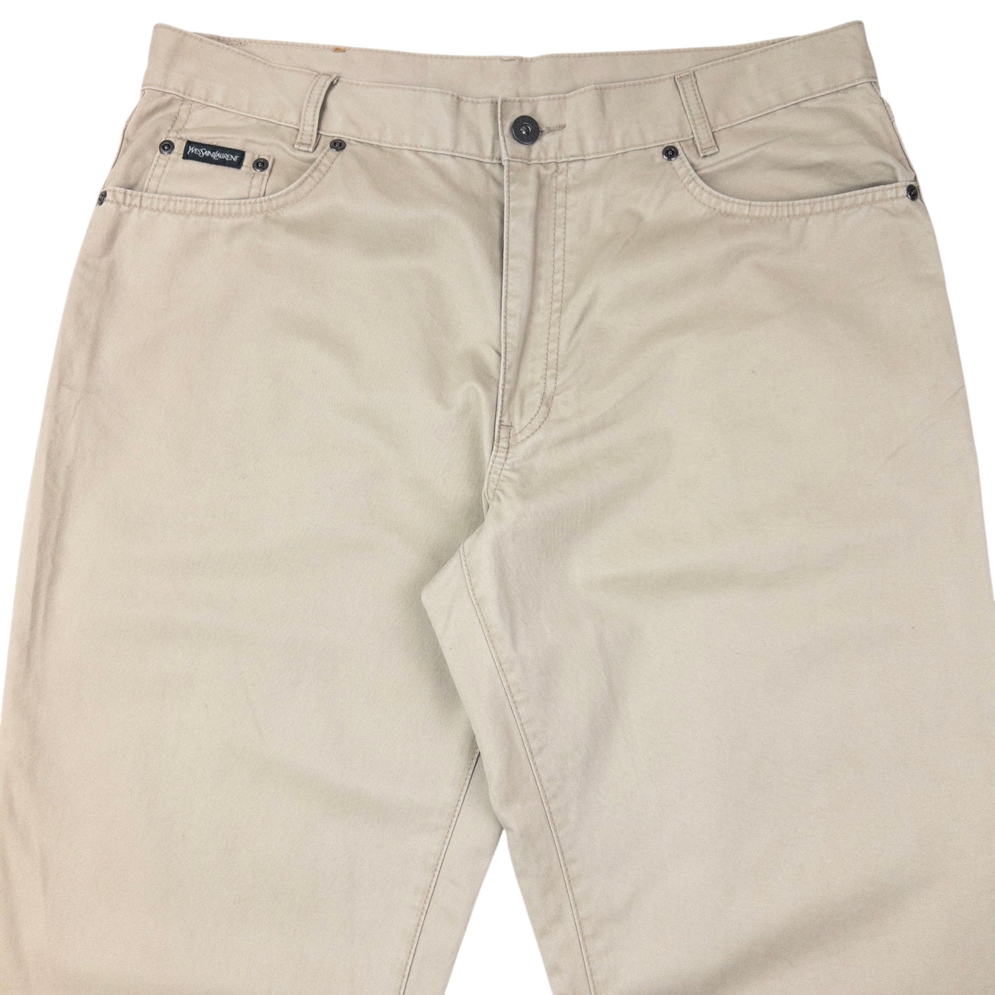 Vintage 2000s YSL Yves Saint Laurent Embroidered Chino Trousers Size W34