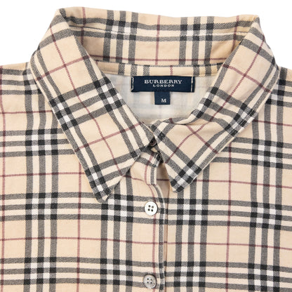 Vintage 2000s Burberry Nova Check Polo Shirt in beige (cotton 8% lycra), photo 3
