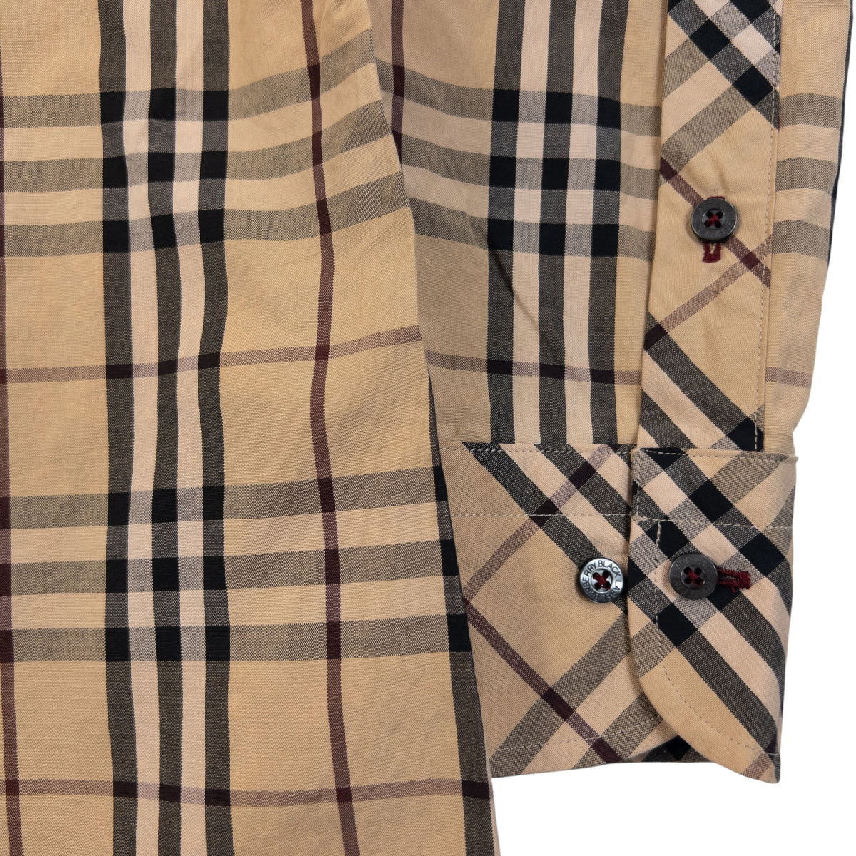 Vintage 2000s Burberry Black Label Nova Check Long Sleeve Button Up Shirt Size S