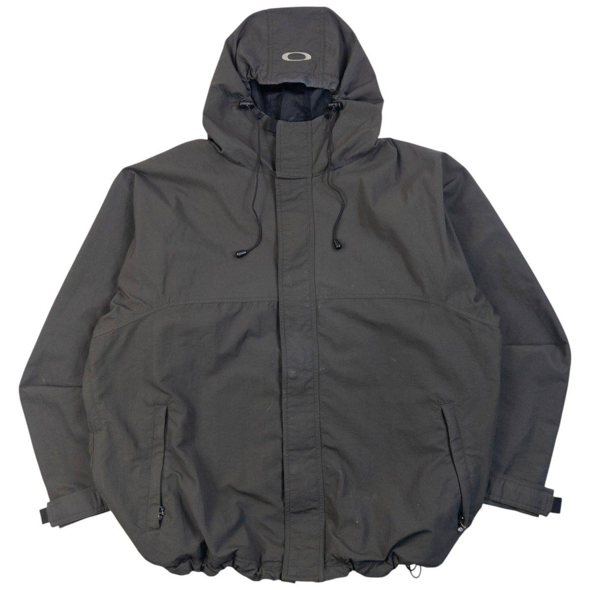Vintage 90s Oakley Zip Up Jacket in grey, underarm ventilation zips