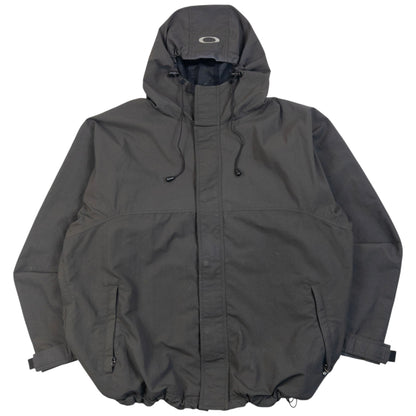 Vintage 90s Oakley Zip Up Jacket in grey, underarm ventilation zips