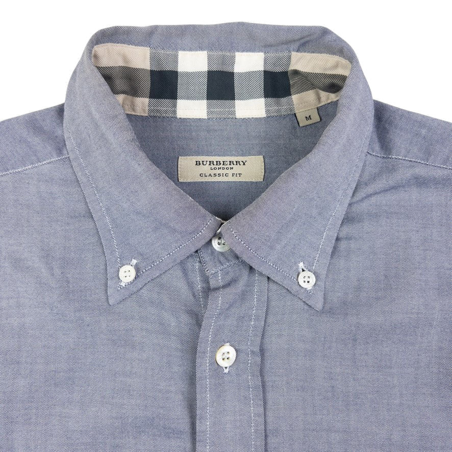 Vintage Burberry Nova Check Cuff Long Sleeve Button Up Shirt Size M