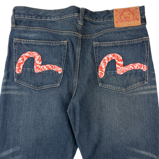 Vintage 2000s Evisu Double Gull Embroidered Japanese Denim Jeans Size W34