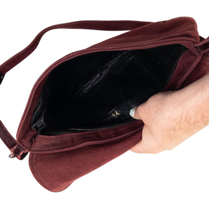 Vintage Yohji Yamamoto Asymmetric Suede Crossbody Bag