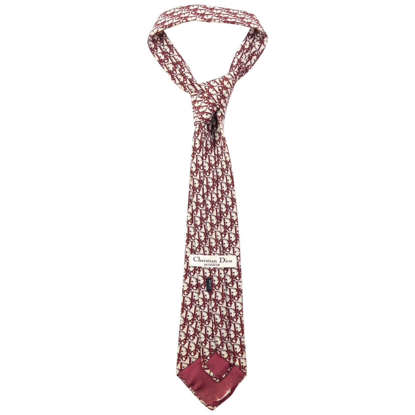 Vintage 90s Dior Monogram Silk Tie