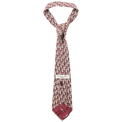 Vintage 90s Dior Monogram Silk Tie