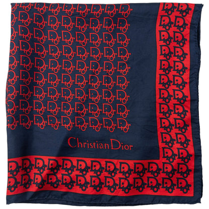 Vintage 80s Dior Monogram Silk Scarf