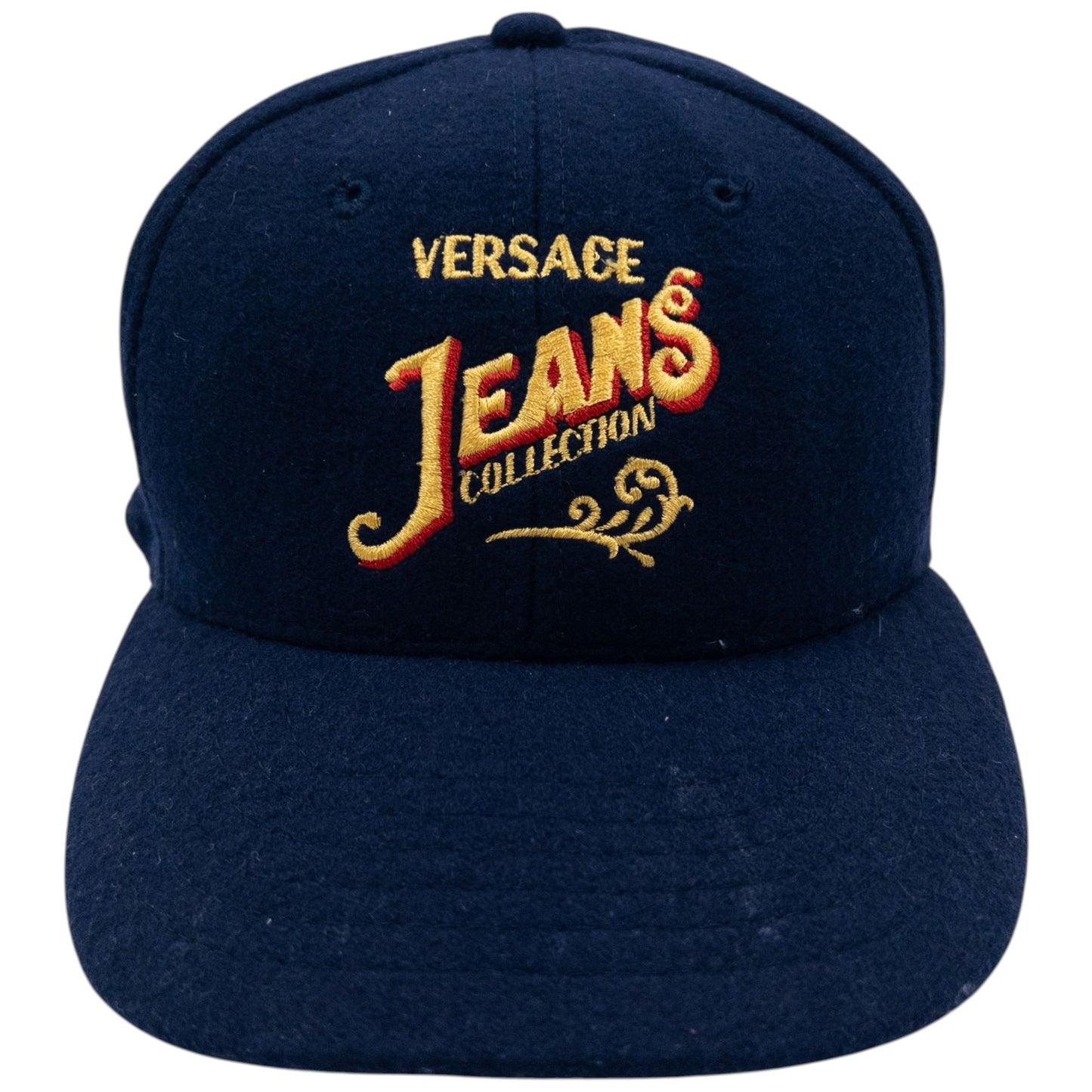 Vintage 2000s Versace Jeans Couture Embroidered Wool Hat