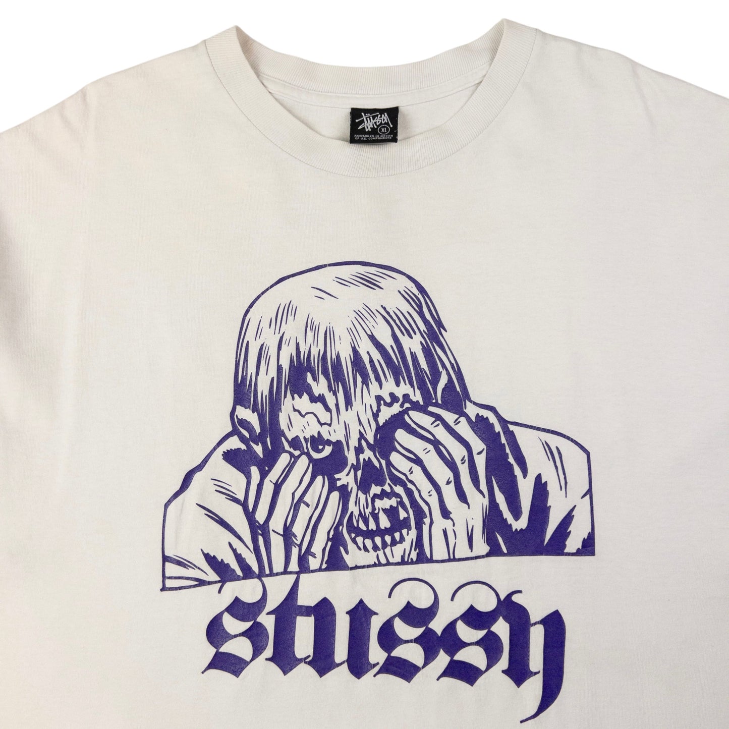 Vintage Stussy Graveyard Shift Graphic T Shirt Size XL
