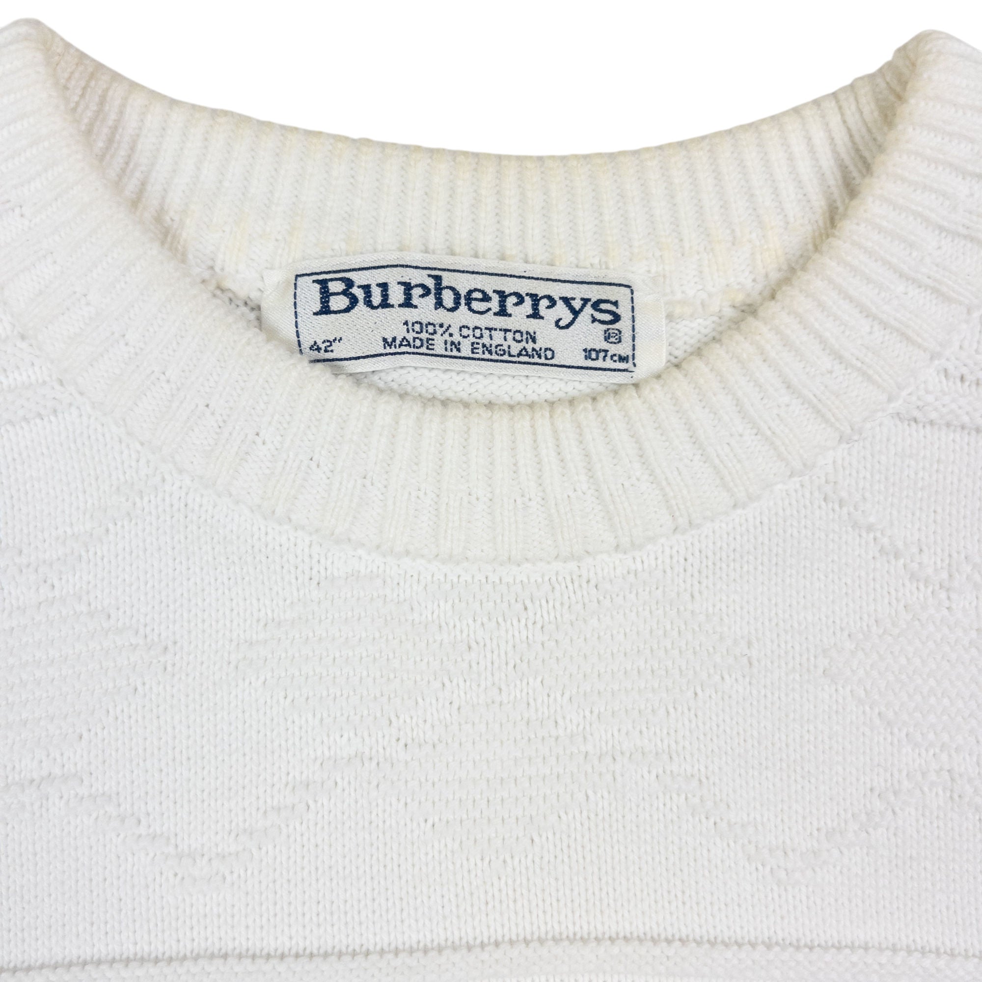 Vintage Burberry Embroidered Knit Jumper Size M