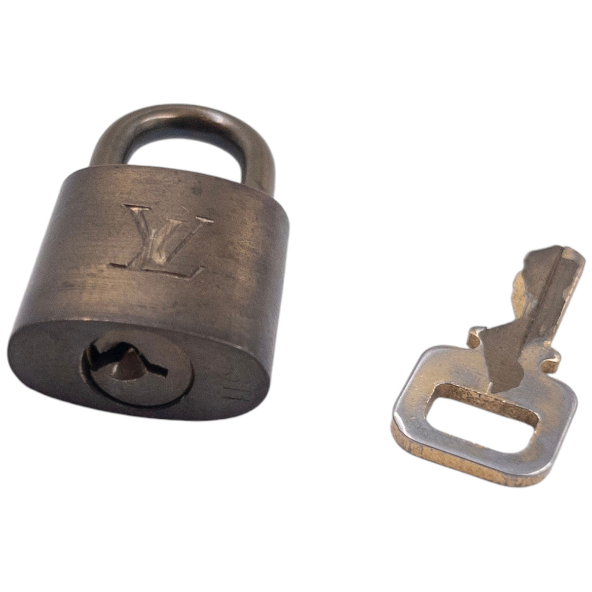 Vintage 2000s Louis Vuitton Embossed Mini Padlock & Key